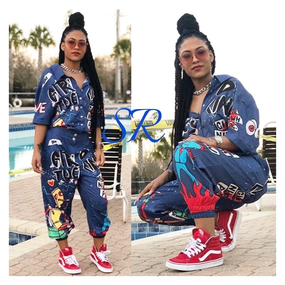 graffiti jumpsuit